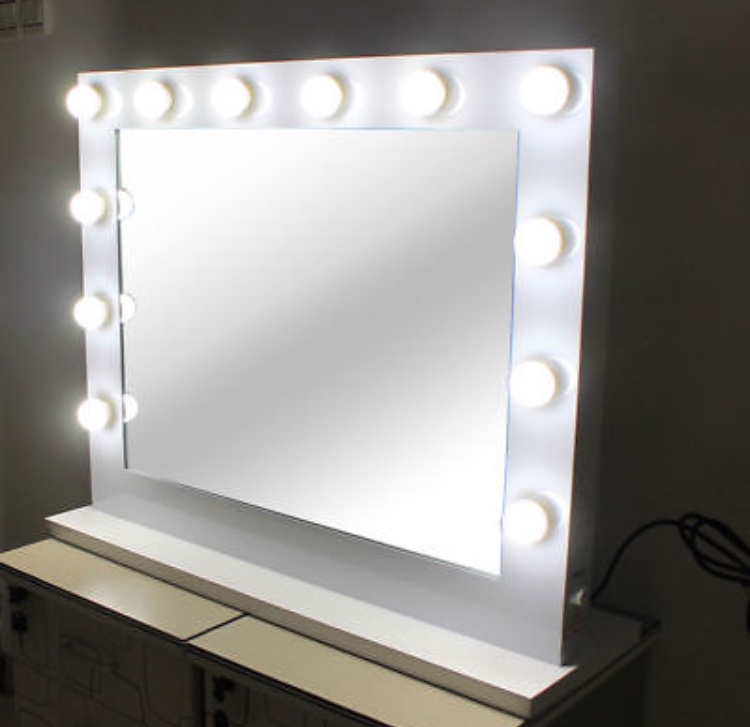 LED dimming Hollywood vanity bathroom mirror