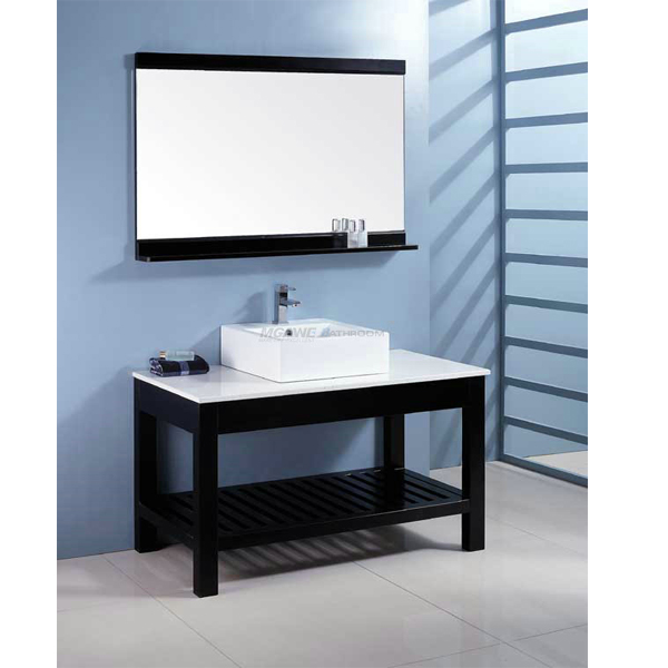 black bathroom vanity with white top MS-8045