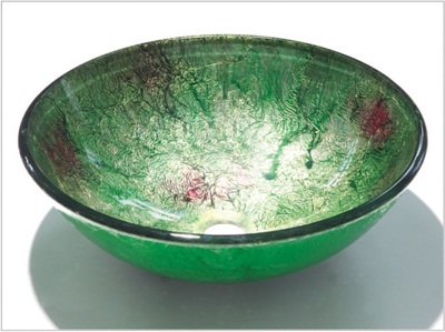 colorful glass sinks for bathroom 8005 can shipped by DHL EMS