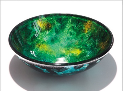 green color bathroom glass bowl sink 8010 can match with faucet, pop-up and p-trap