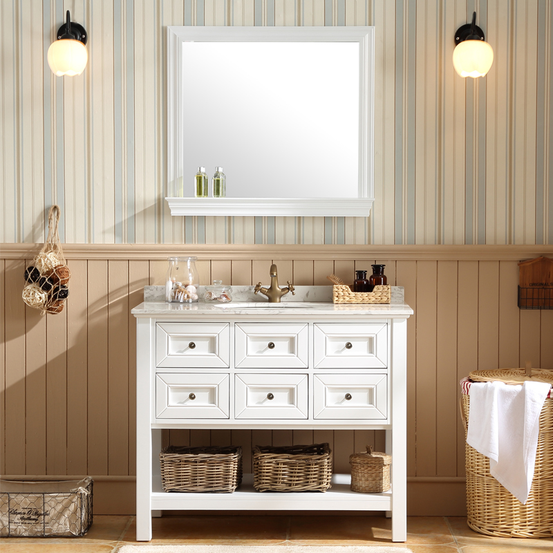 40inch white bathroom vanity bespoke set