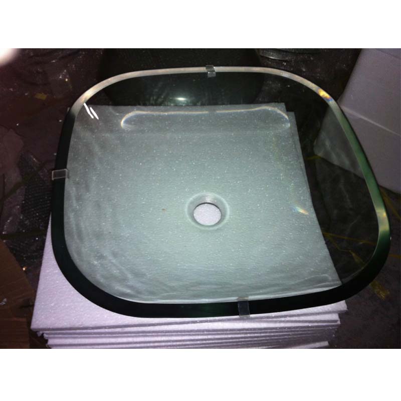 factory directly transparent square glass vessel sinks for sale