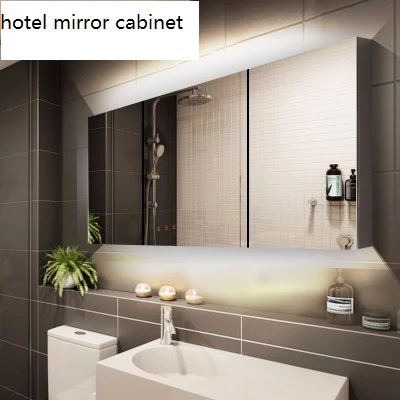 60inch hotel big size bathroom mirror cabinet with light