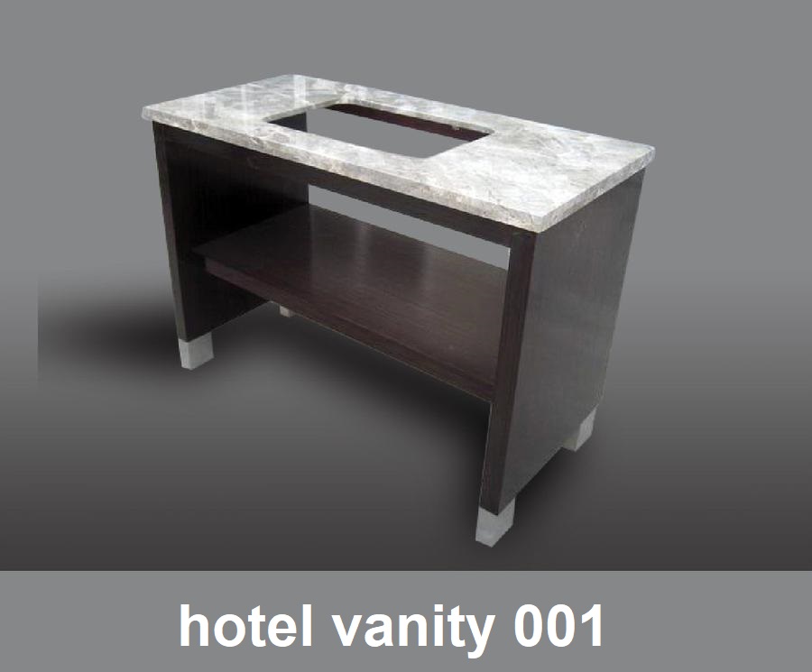 hotel bathroom vanity cabinet set with nature marble top