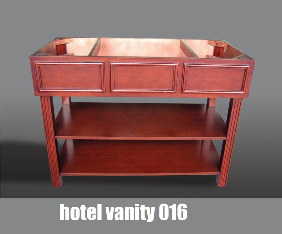 hotel bathroom vanity set with cabinet furniture with wooden legs and shelf