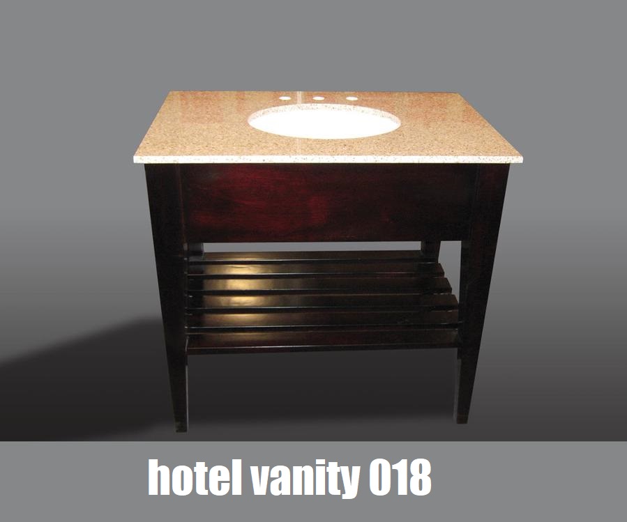 hotel vanity cabinet furniture with granite counter top