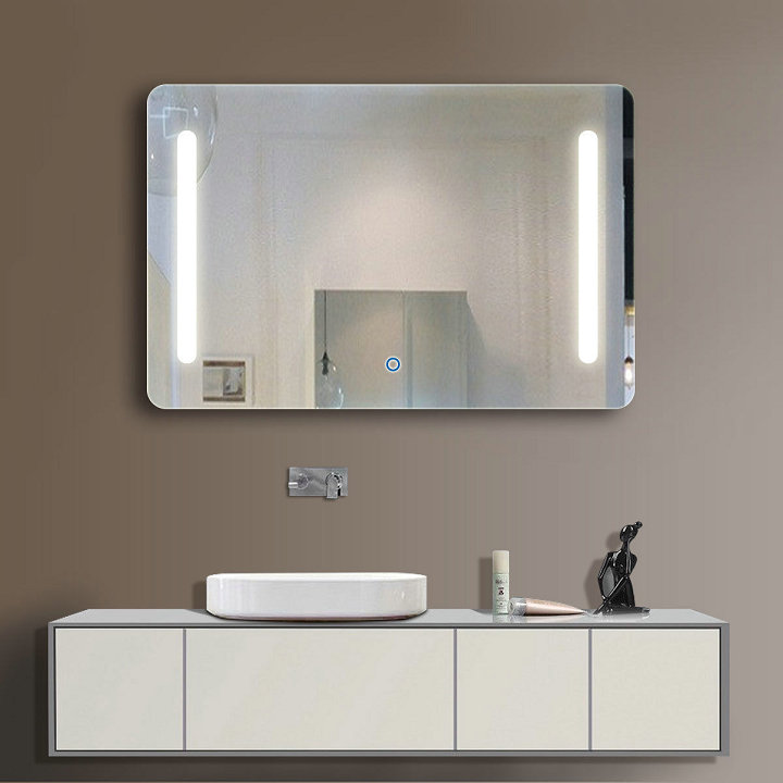 LED Wall Mounted Backlit Vanity Bathroom Smart Mirror With Touch On Off