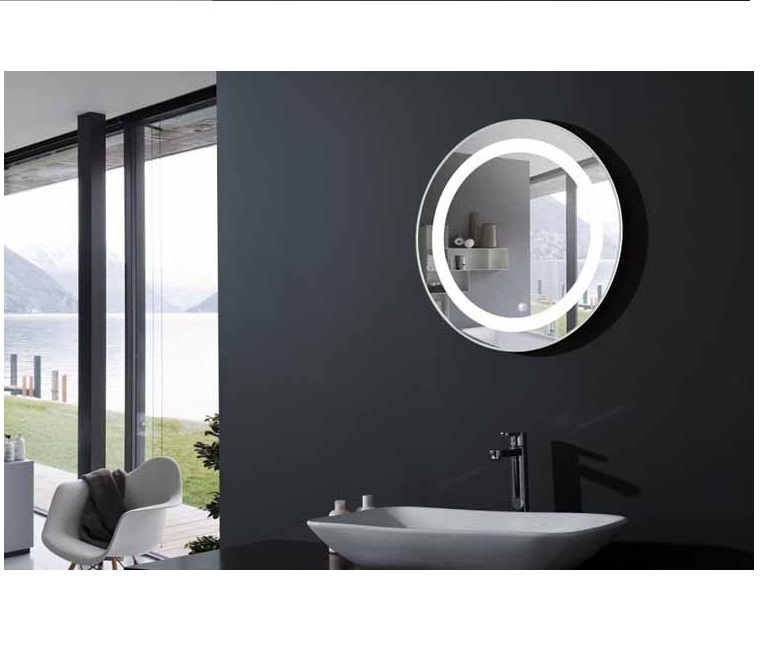 Touch screen oval mirror with LED light bathroom illuminated mirror