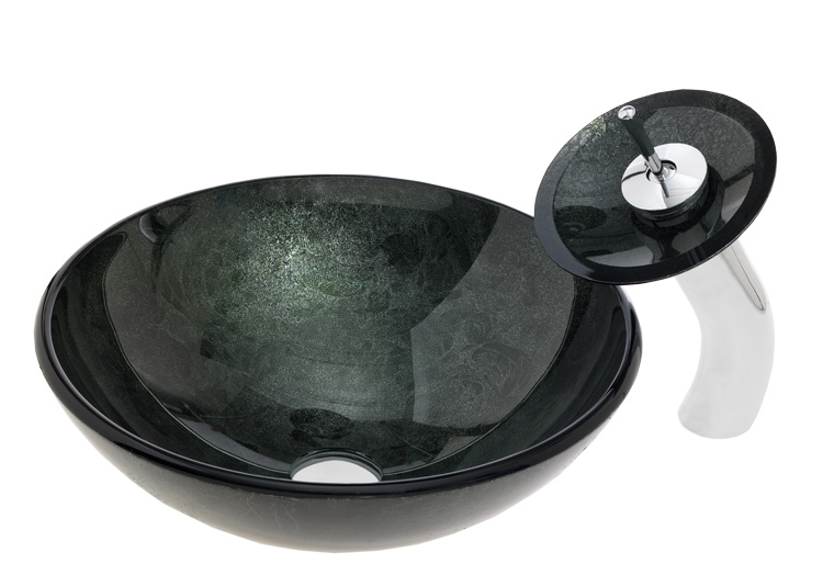 China factory direct sale glass hand wash painted glass vessel sink, bathroom wash basin 7020