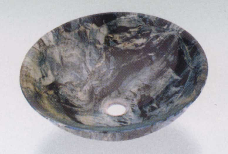 marble texture glass vessel bathroom sink P42