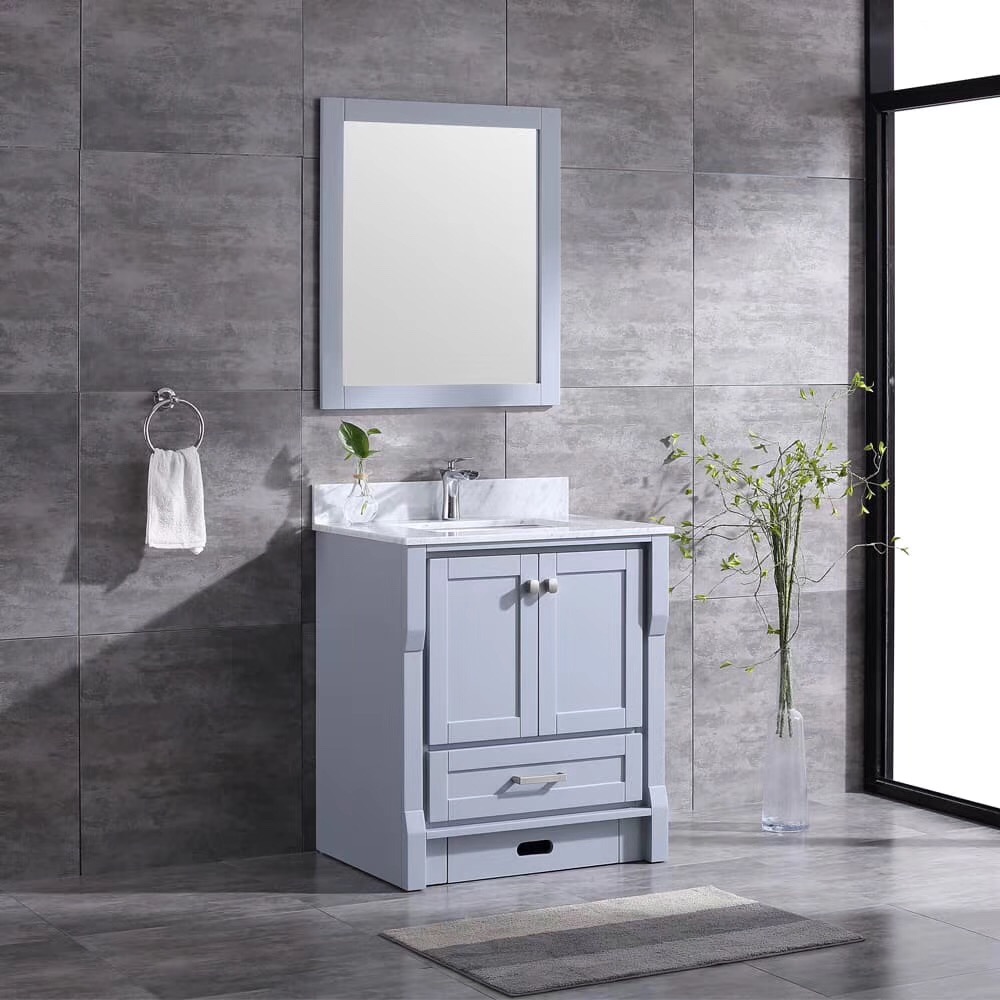 grey color bathroom vanity 28inch with sink