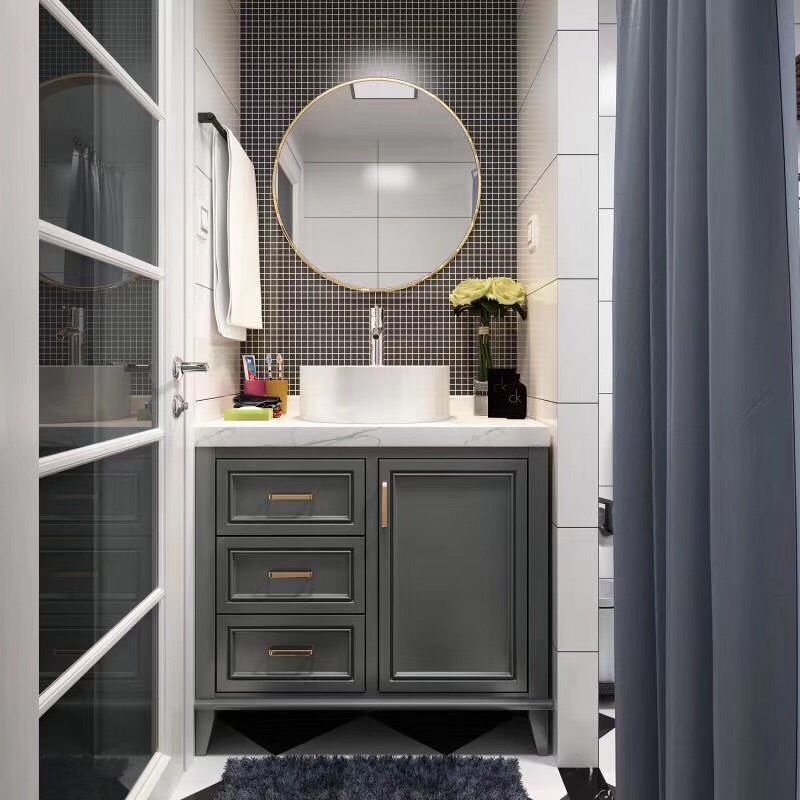 36inch dark gray bathroom vanity for home apartment