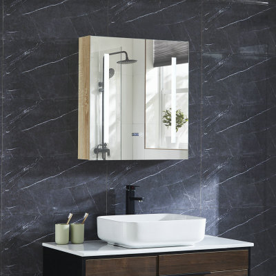 60x70cm bathroom medicine cabinet with led mirror 