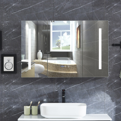 120x65cm led bathroom cabinet with mirror and sensor touch button