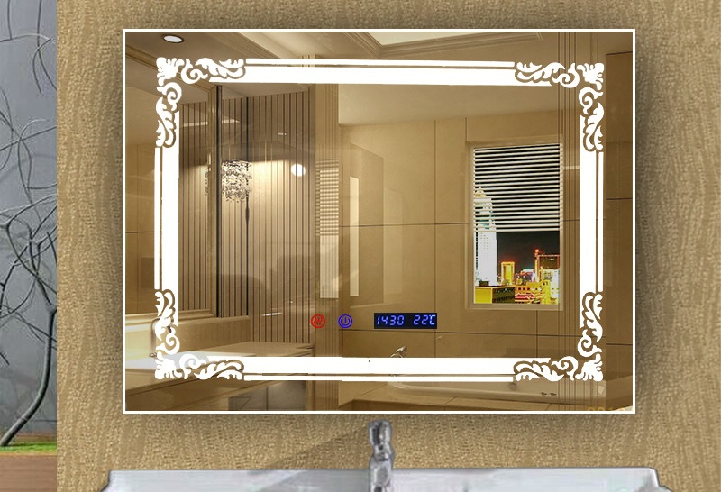 MGAWE quality rectangle frameless led lighted up beauty backlit bathroom wall mirrors for vanity