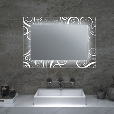 quality luxury wall mounted lighted large rectangular shape illuminated bathrooms vanity mirror with led lights