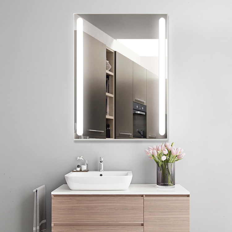 bathroom smart rectangle shape simple design LED mirror
