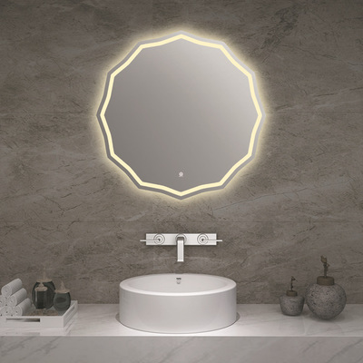 Hospitality Lighted Touch Sensor Switch Makeup Bathroom Cosmetic Vanity LED Mirror With Light 