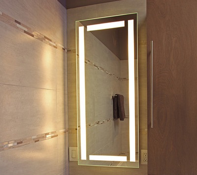 IP44 LED customize Lighted Wholesale Hotel LED Bathroom Mirror 