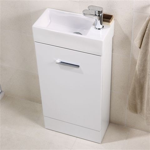 18 inch bathroom vanity white color finish