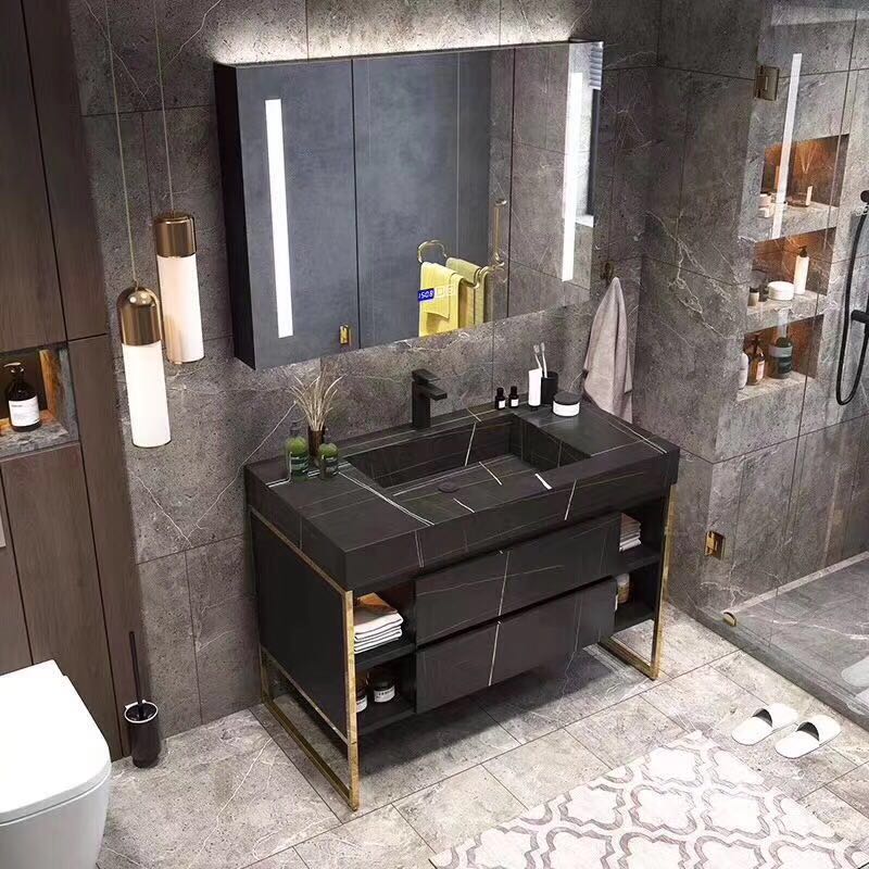 marble grain bathroom vanity set