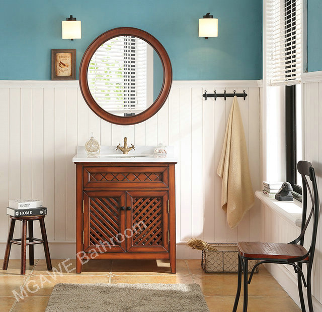 32inch bathroom vanity cabinet with marble top