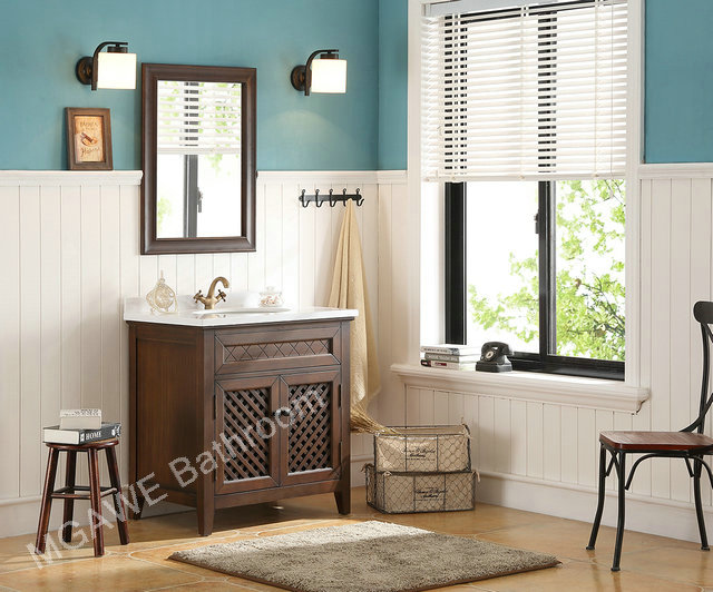 32inch walnut bathroom vanity sink cabinet
