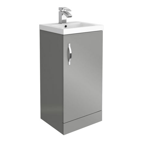 Small Size Grey Bathroom Vanity, What Is The Smallest Vanity Size