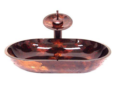 oval red glass washbasin bathroom lavatory sinks cheap price 7033