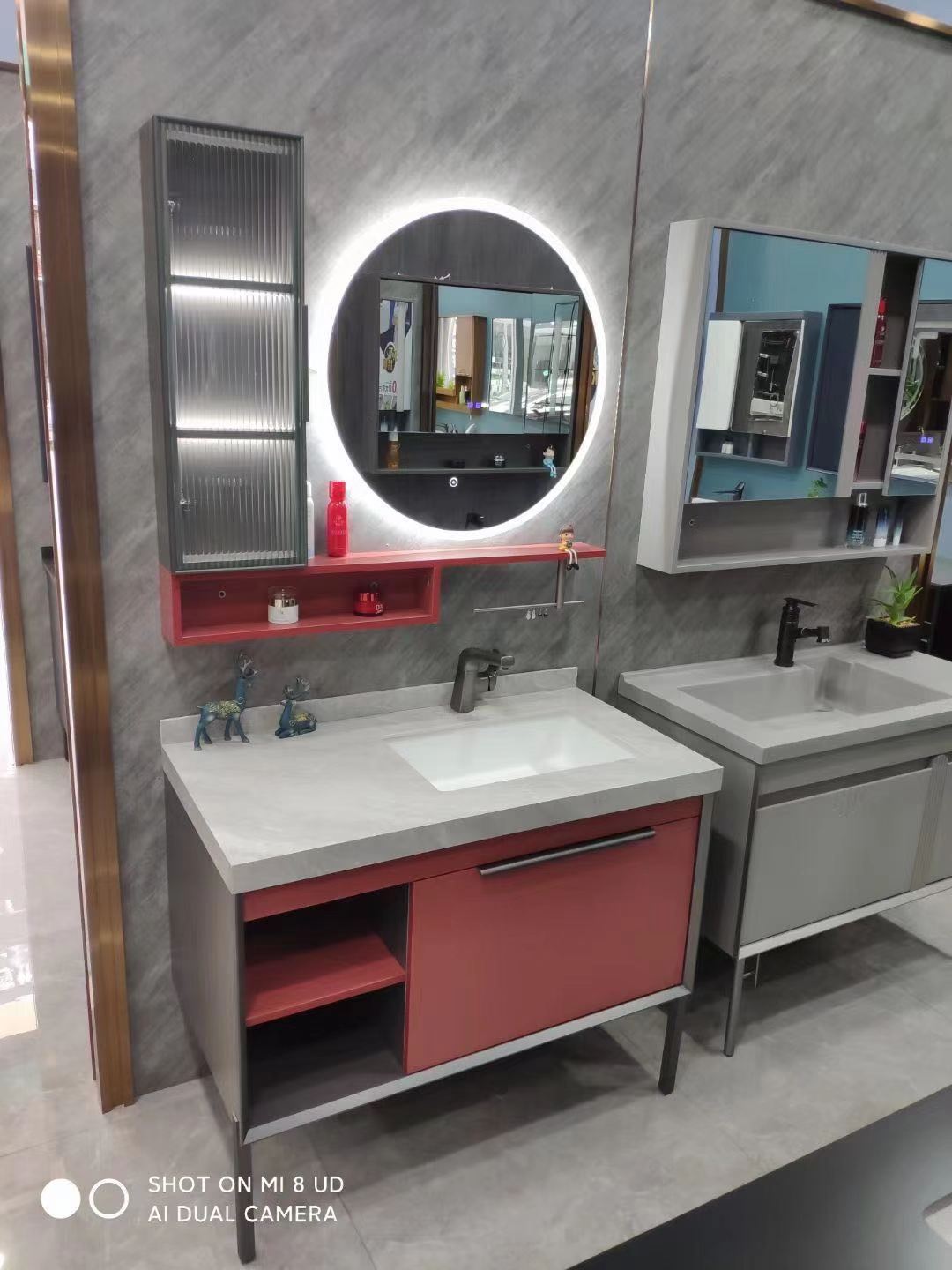 red color bathroom vanity set 728