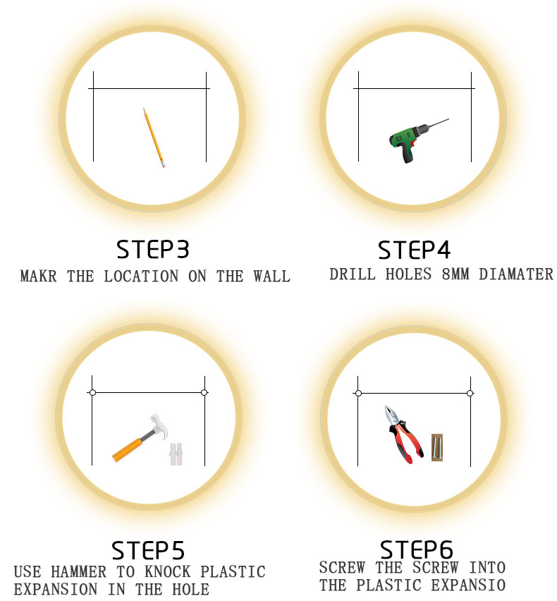 how to hand a bath mirror