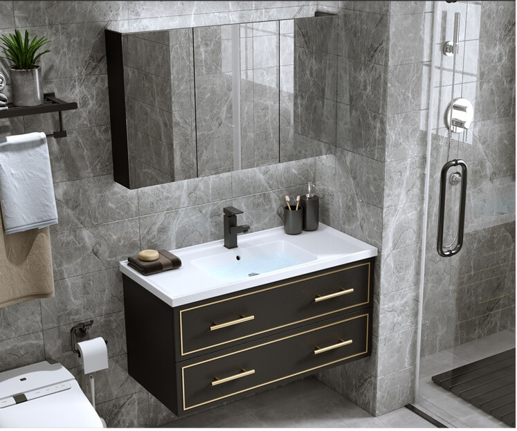 modern bathroom vanity cabinet with medicine cabinet